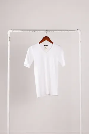 90's APC Women's 'V-Neck Cotton Jersey' Shirt