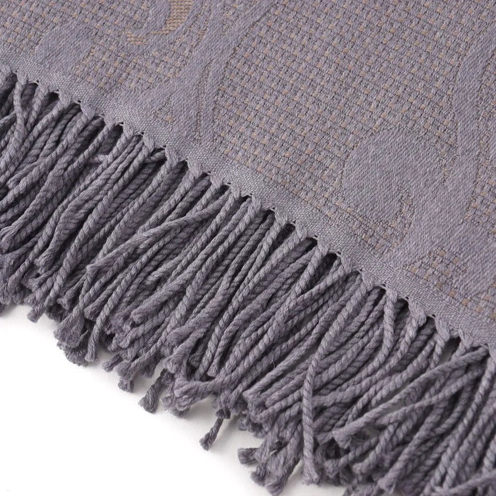 Battisti Paisley Jacquard Wool Throw Blanket