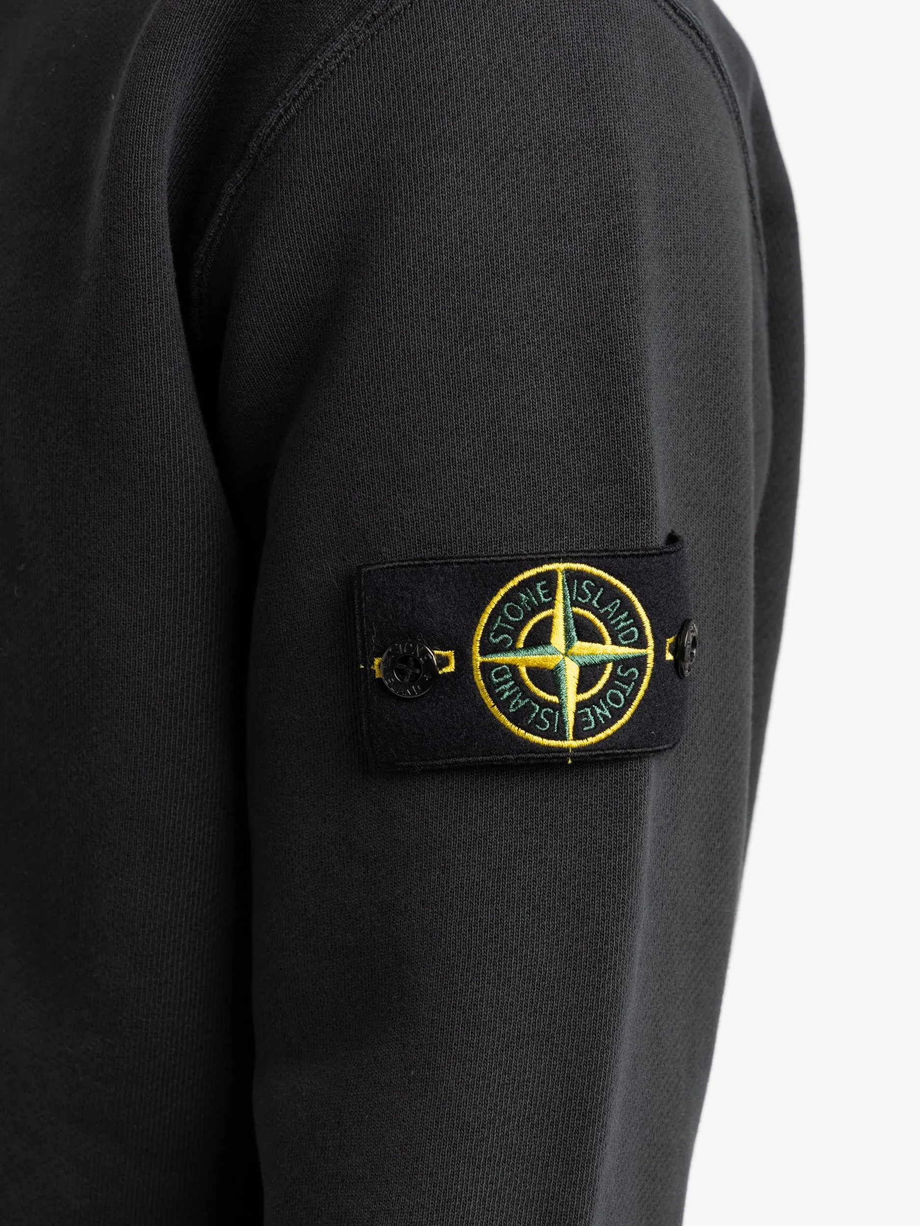 Black Heavy Cotton Jersey Sweatshirt