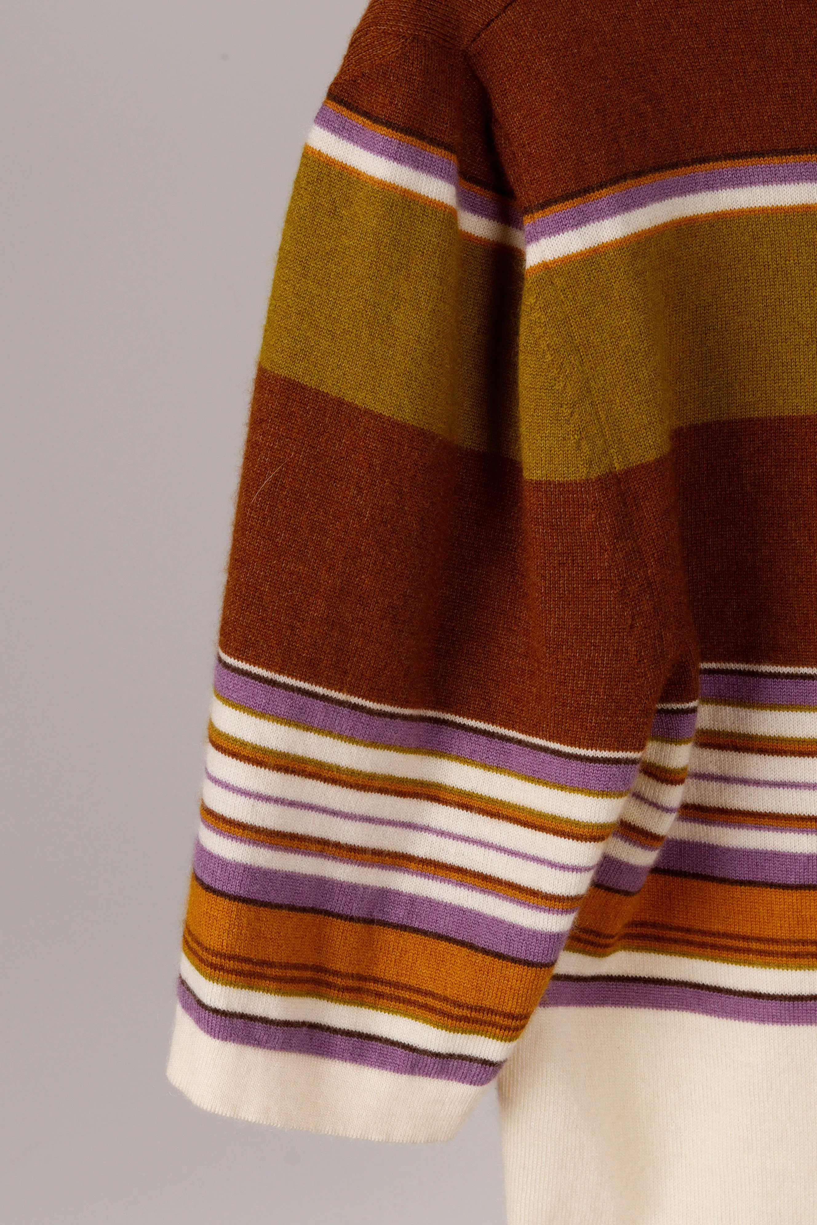 Celine SS01 Women's 'Cashmere Striped V-Neck' Shirt (2001)