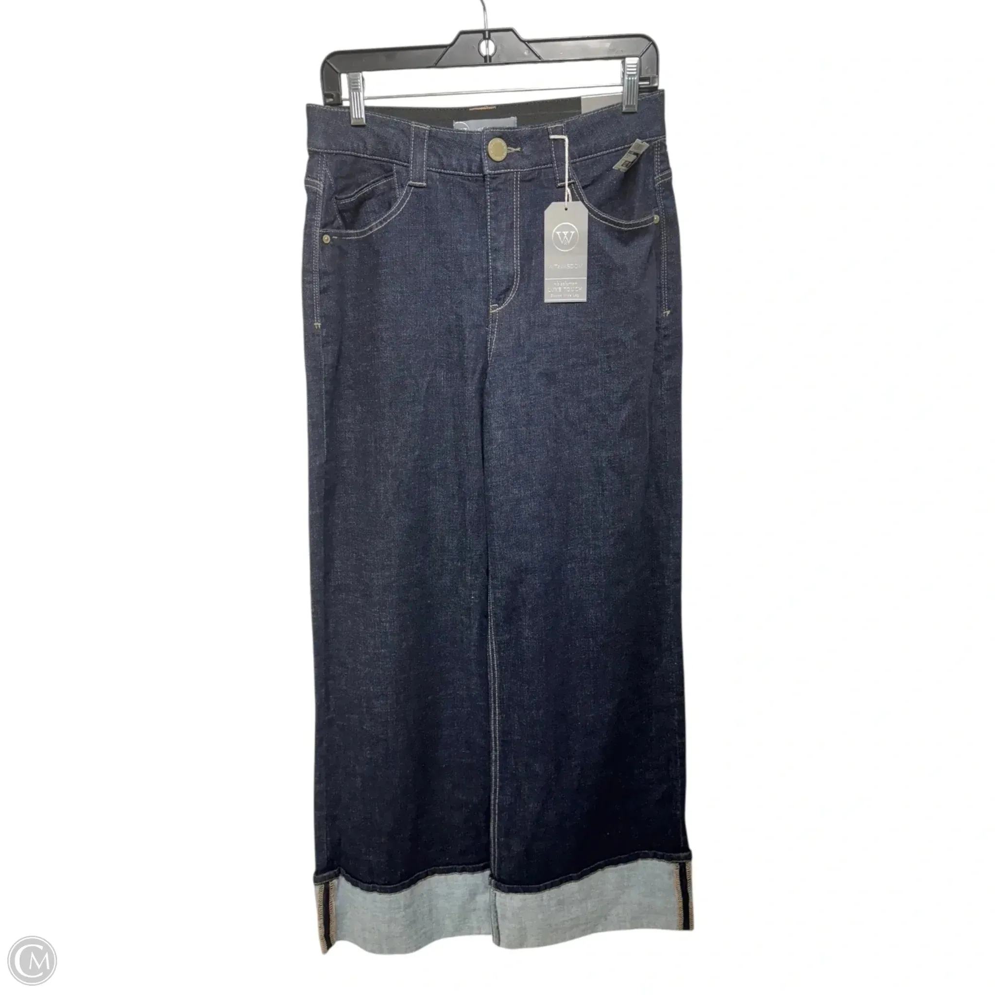 Cuffed Jeans Wide Leg By Wit & Wisdom In Blue Denim. Size: 6