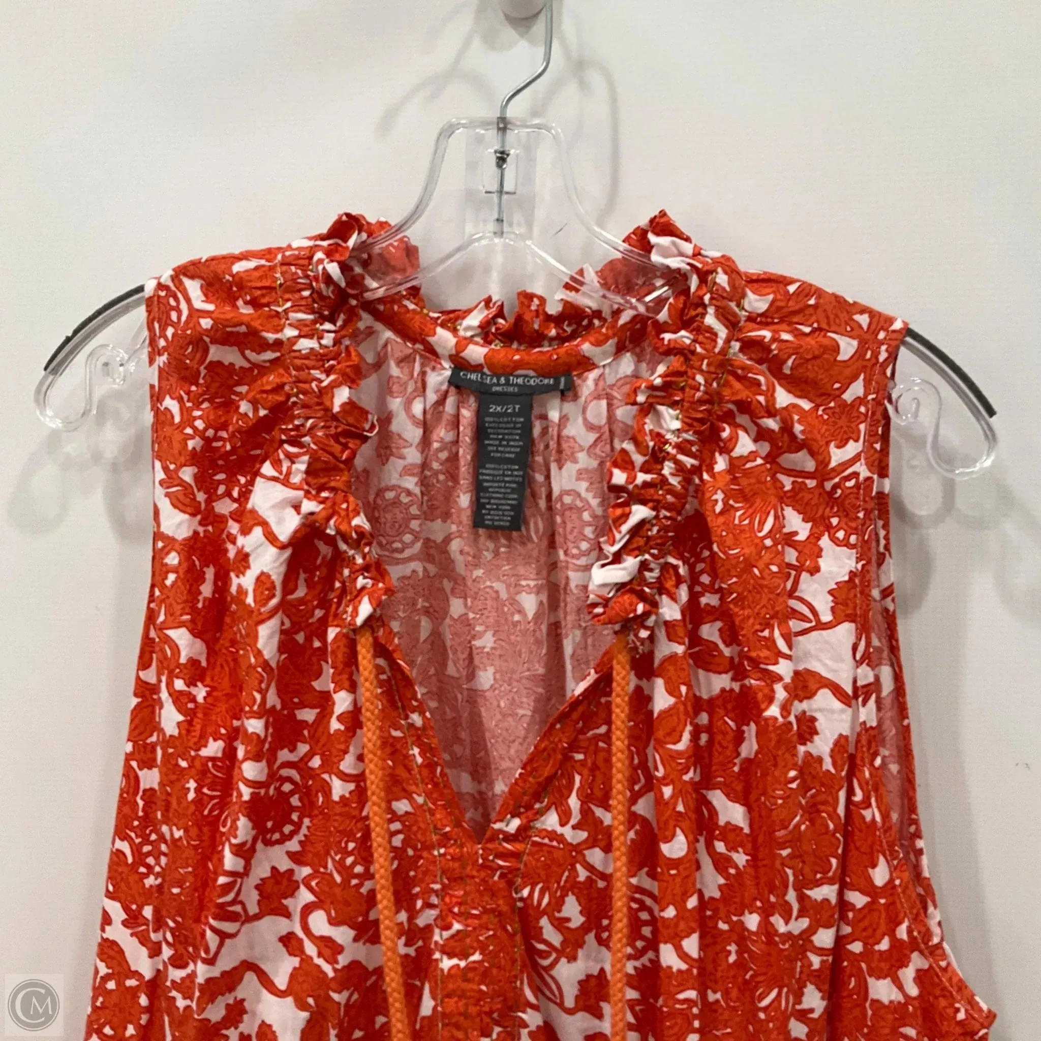 Dress Casual Maxi By Chelsea And Theodore In Orange. Size: 2x