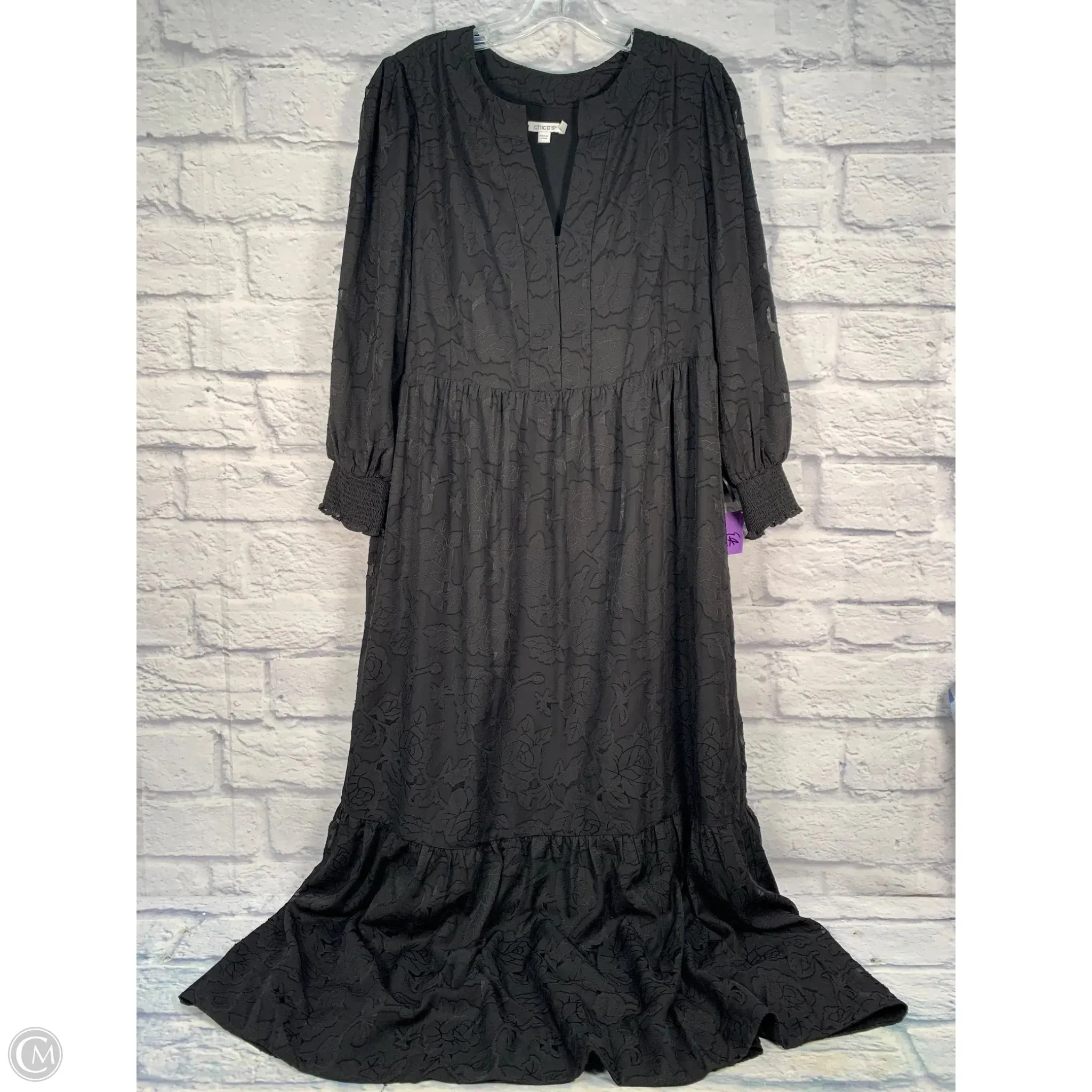 Dress Casual Maxi By Chicos In Black. Size: M