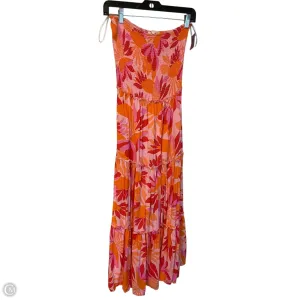 Dress Casual Maxi By Cmc In Orange & Pink. Size: L