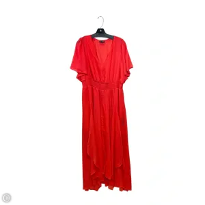 Dress Casual Maxi By Express In Coral. Size: Xl