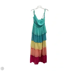 Dress Casual Maxi By Flying Tomato In Rainbow Print. Size: L