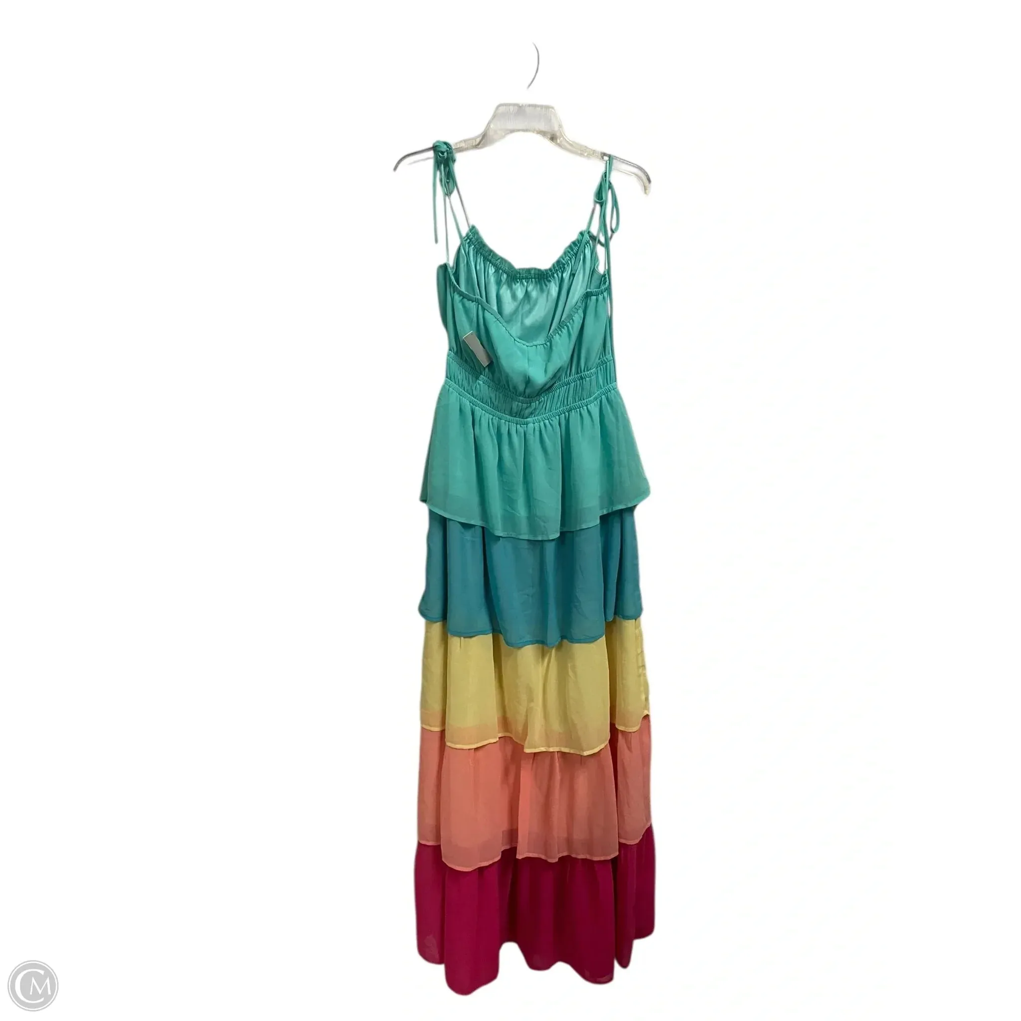 Dress Casual Maxi By Flying Tomato In Rainbow Print. Size: L