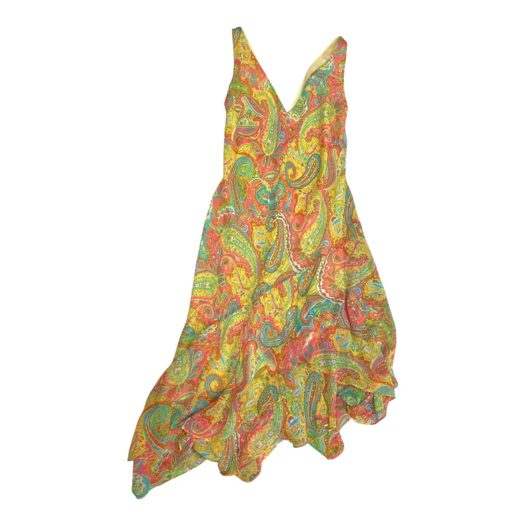 Dress Casual Maxi By Lauren By Ralph Lauren In Multi. Size:12