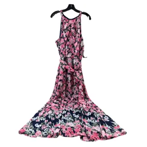 Dress Casual Maxi By Leslie Fay In Green & Pink. Size: Xl