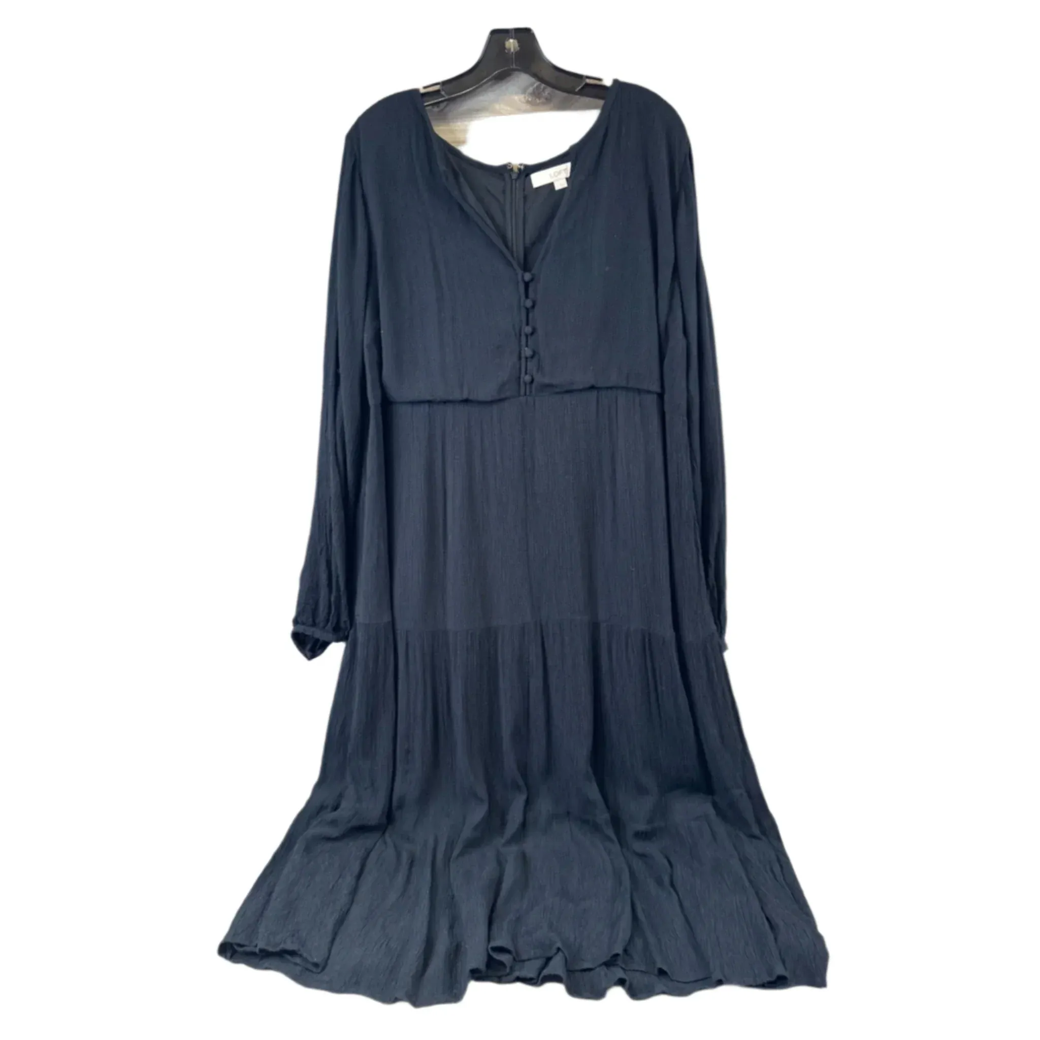 Dress Casual Maxi By Loft In Black. Size: L