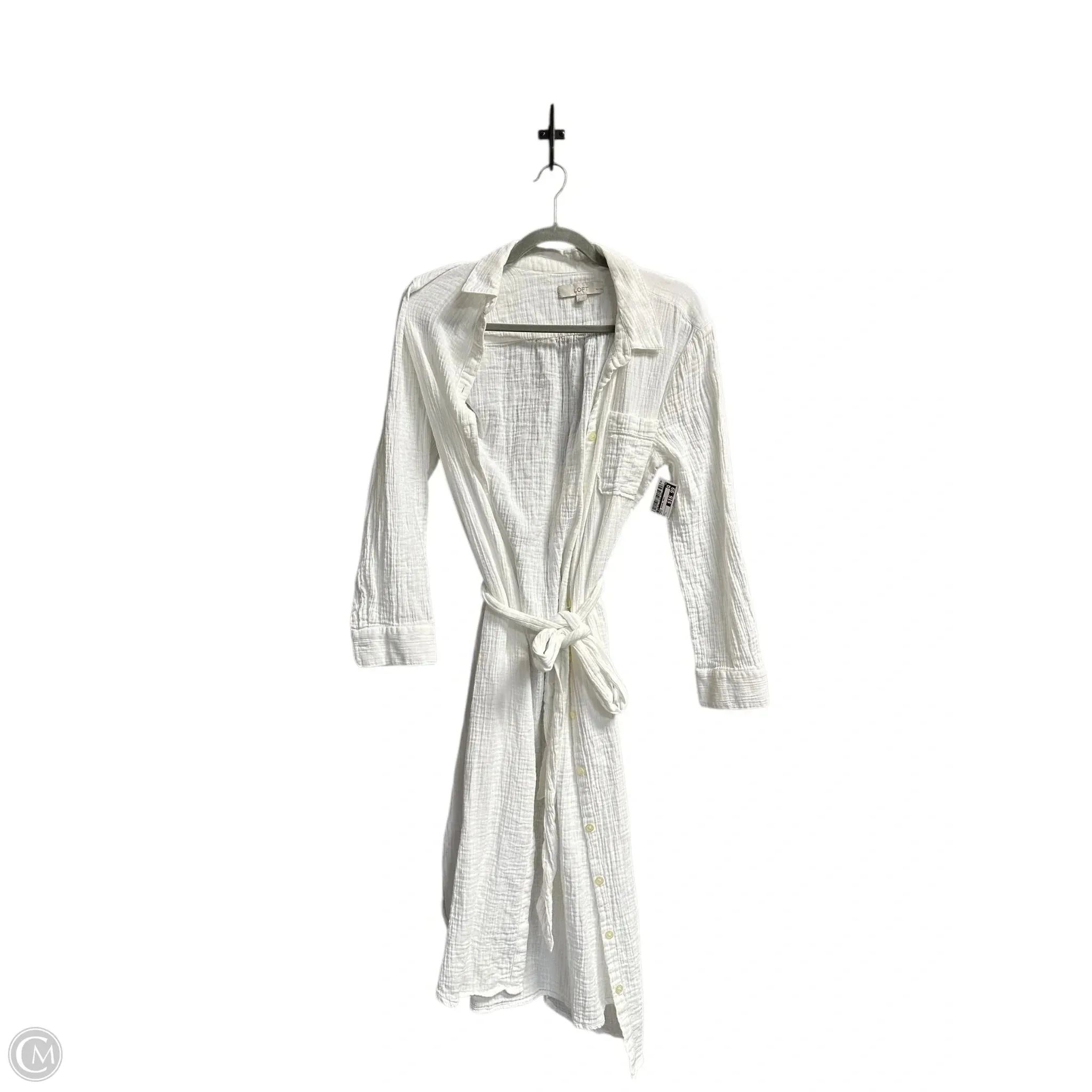 Dress Casual Maxi By Loft In White. Size: L