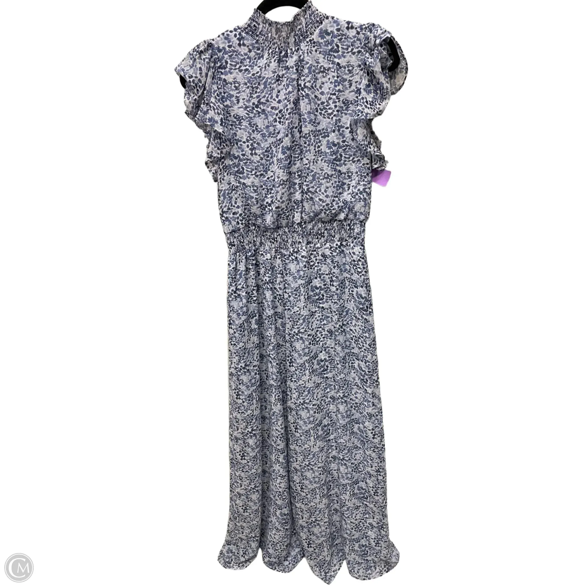 Dress Casual Maxi By Msk In Blue & White. Size: L