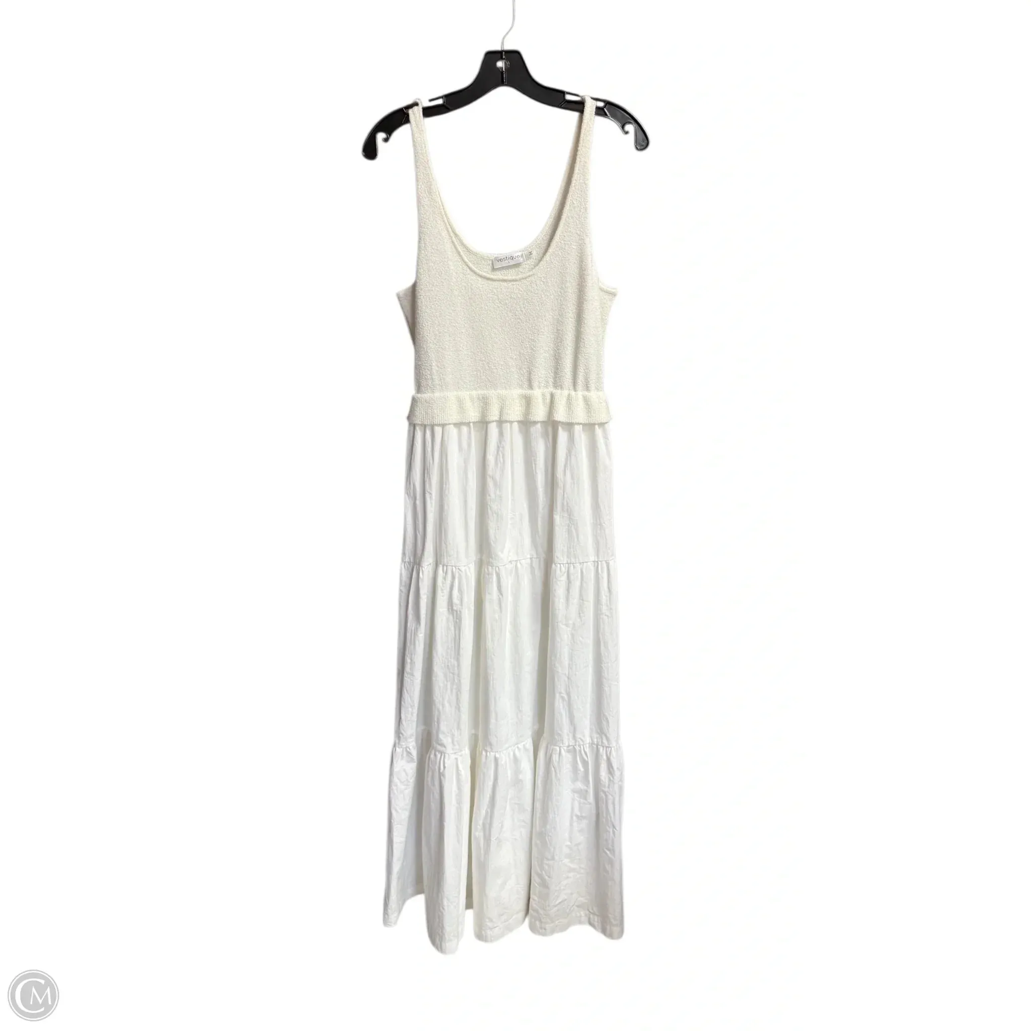 Dress Casual Maxi By Vestique In White. Size: L