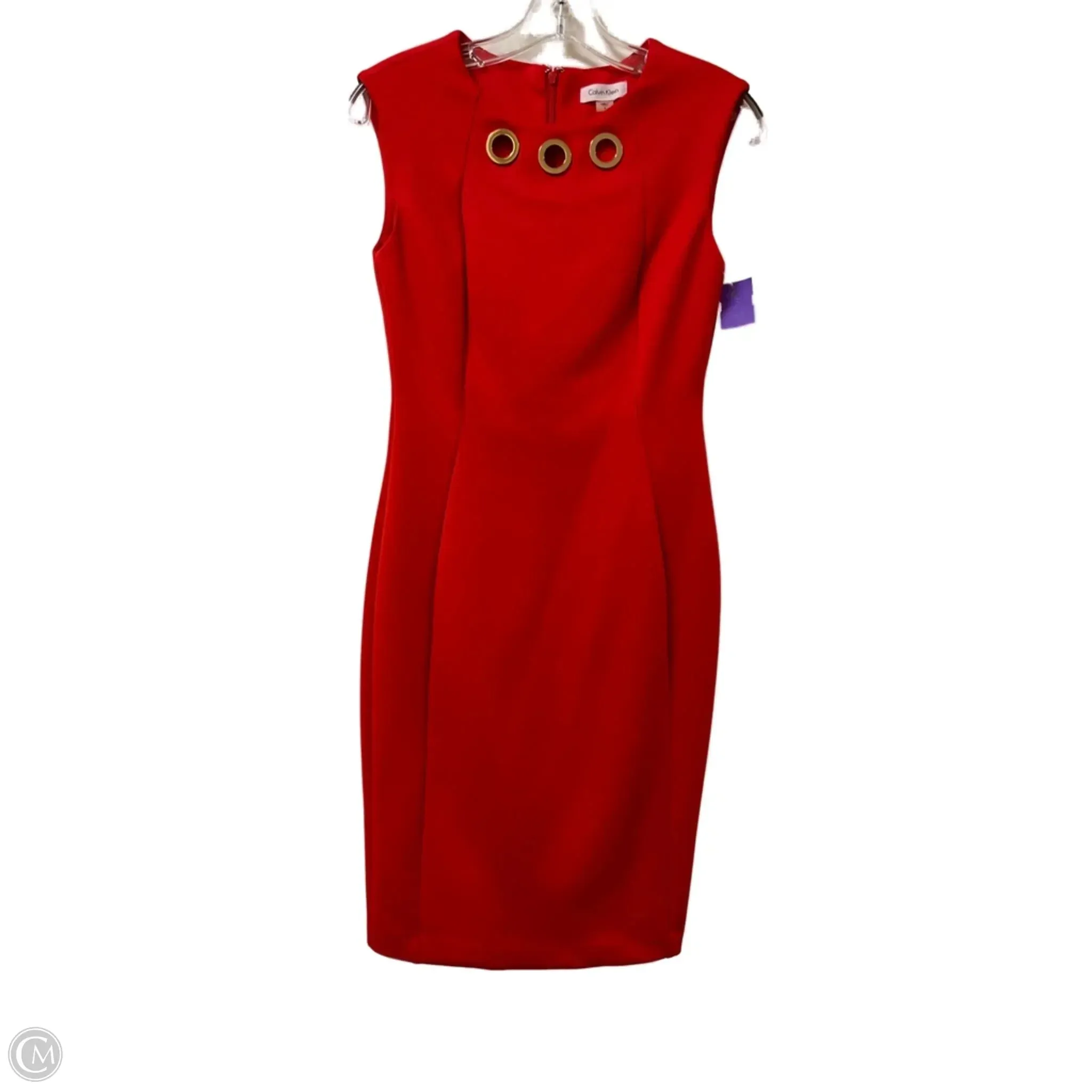 Dress Casual Midi By Calvin Klein In Red. Size: Xs