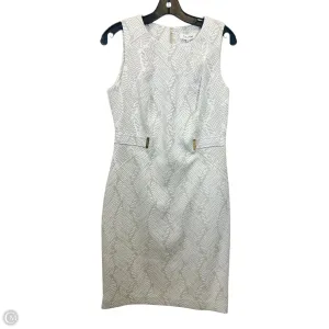 Dress Casual Midi By Calvin Klein In Tan & White. Size: M