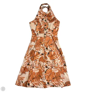 Dress Casual Midi By Eva Franco In Green & Orange. Size: S