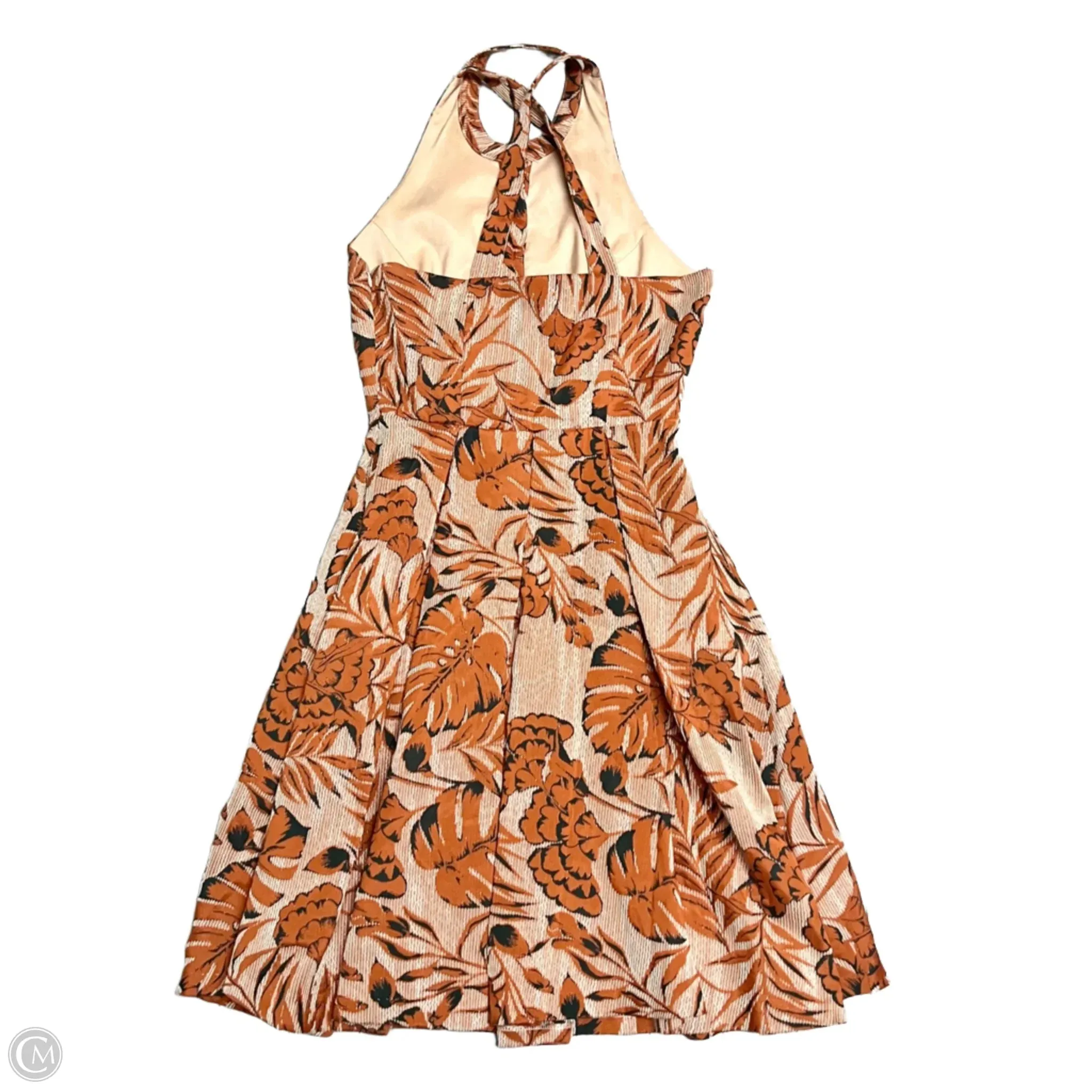 Dress Casual Midi By Eva Franco In Green & Orange. Size: S