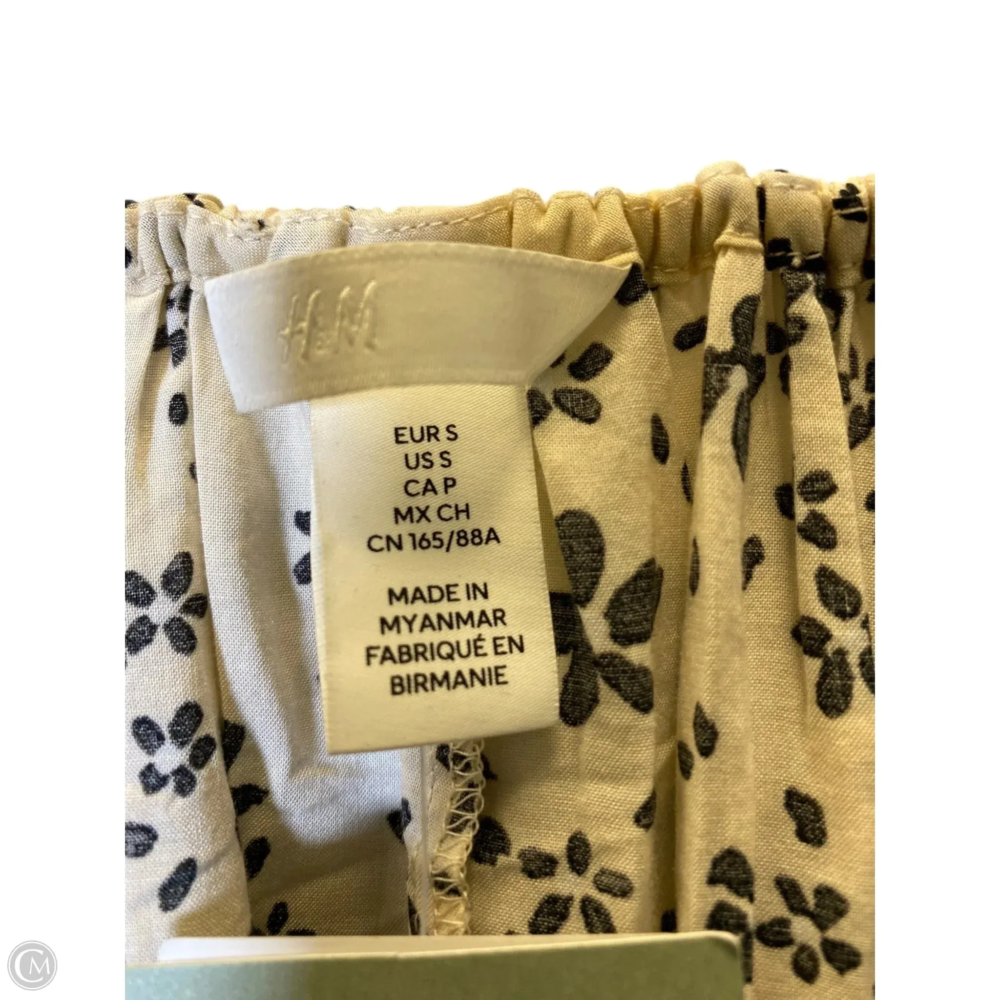 Dress Casual Midi By H&m In Black & Tan. Size: S