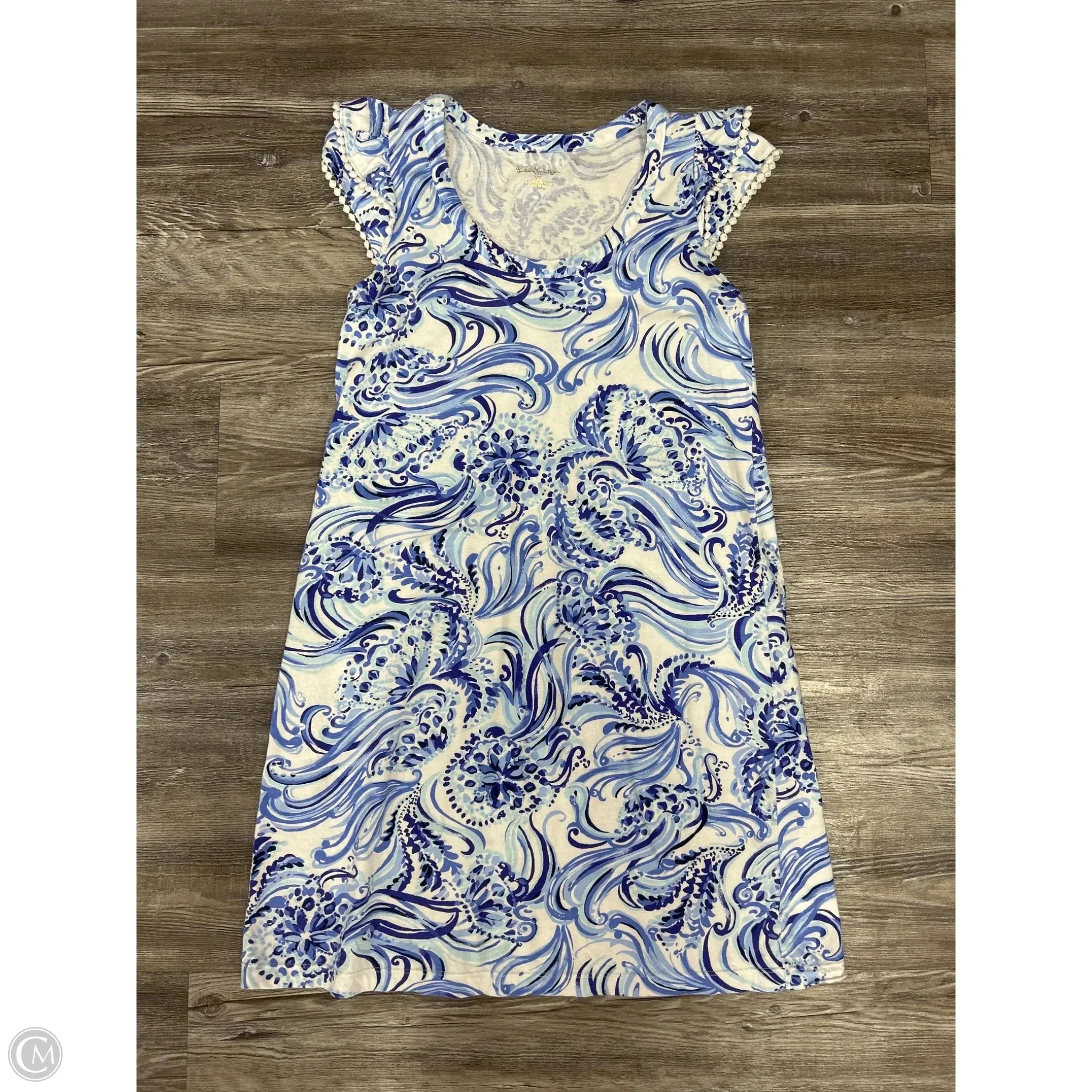 Dress Casual Midi By Lilly Pulitzer In Blue & White. Size: Xs