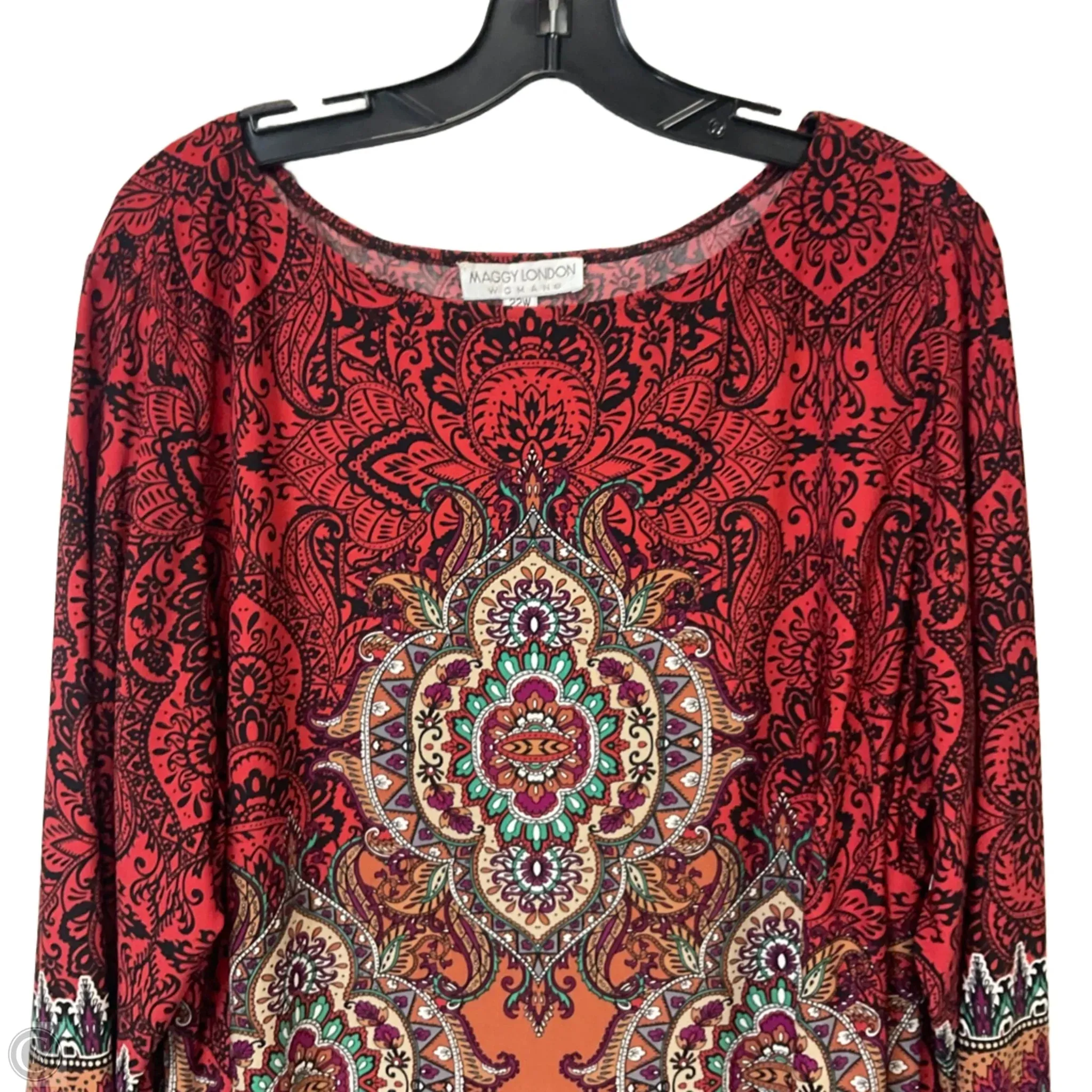 Dress Casual Midi By Maggy London In Red. Size: 3x