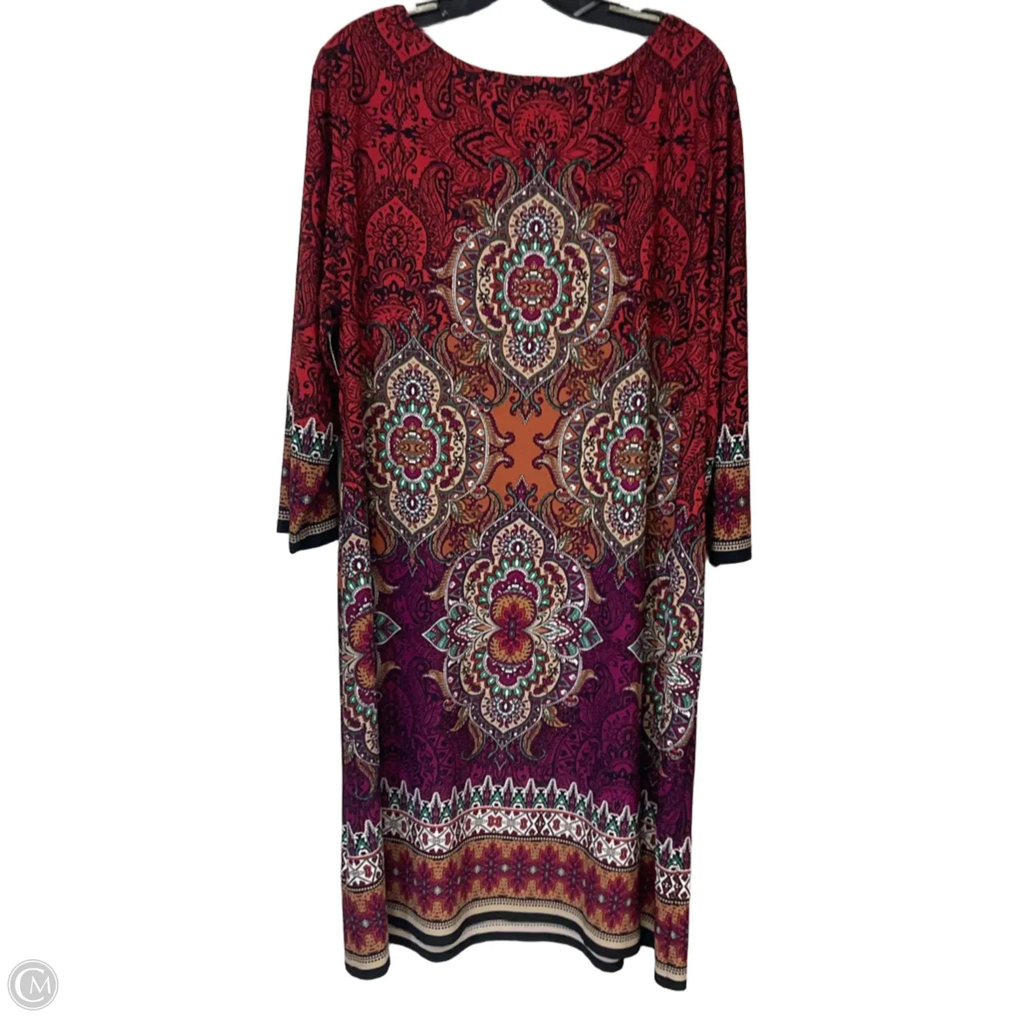 Dress Casual Midi By Maggy London In Red. Size: 3x