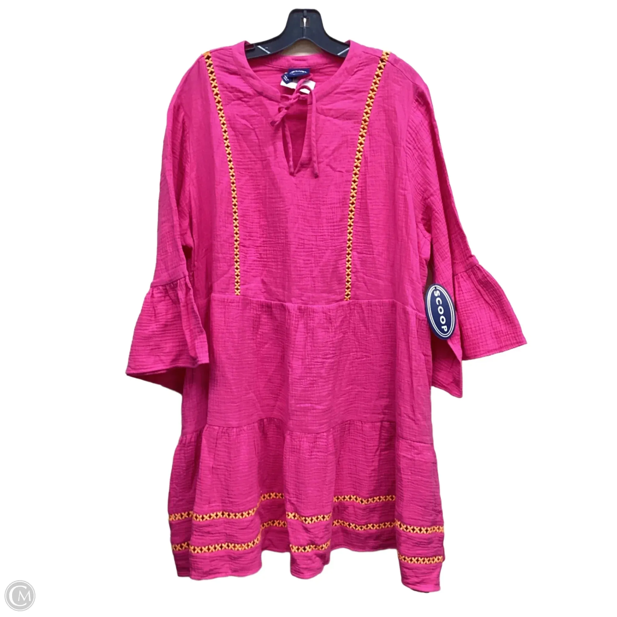 Dress Casual Midi By Scoop In Pink. Size: Xxl