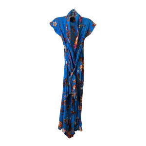 Dress Casual Midi By Zara Women In Blue & Orange. Size:M