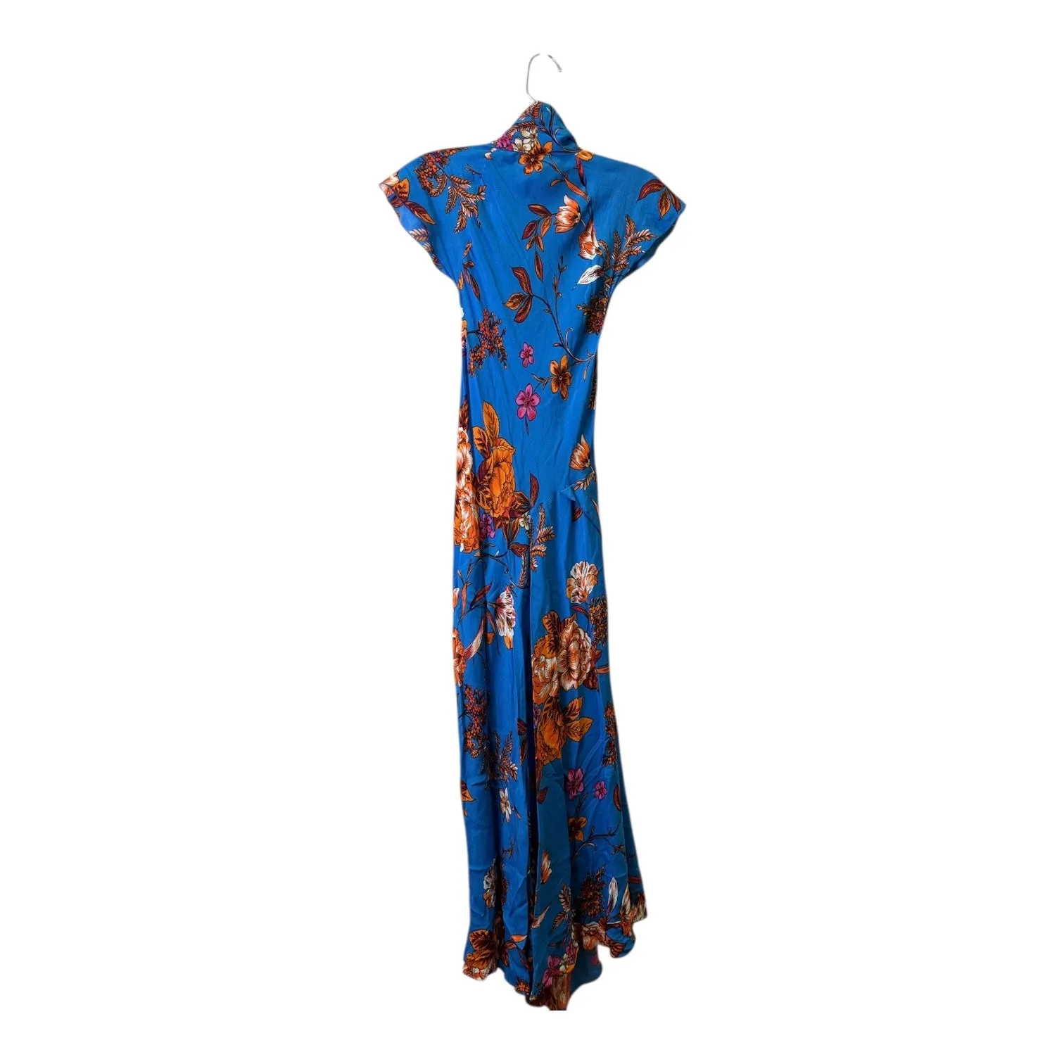 Dress Casual Midi By Zara Women In Blue & Orange. Size:M
