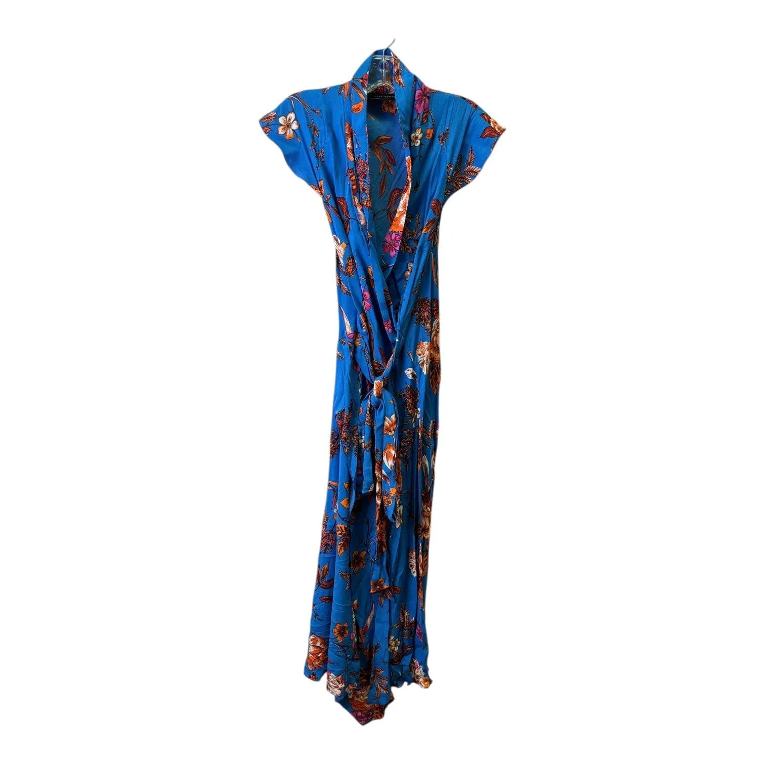 Dress Casual Midi By Zara Women In Blue & Orange. Size:M
