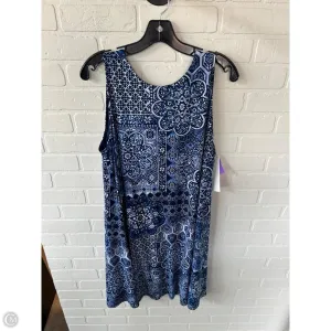 Dress Casual Short By Anne Klein In Blue & White. Size: Xl