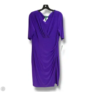 Dress Party Midi By Lauren By Ralph Lauren In Purple. Size: 16