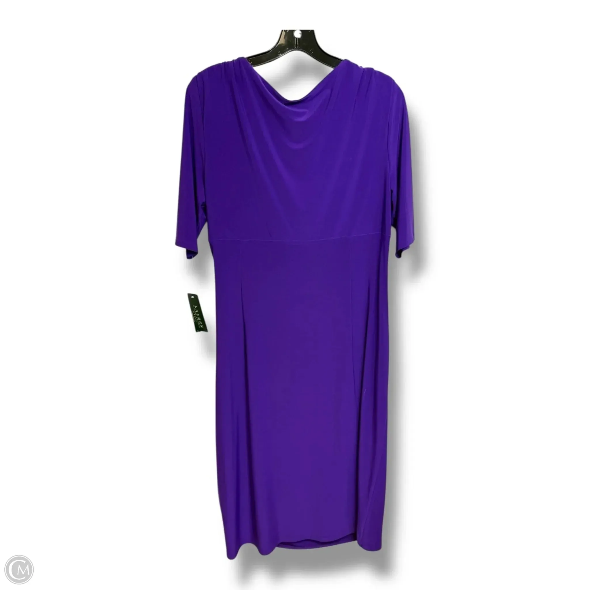 Dress Party Midi By Lauren By Ralph Lauren In Purple. Size: 16
