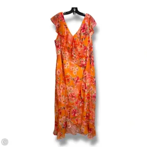 Dress Party Midi By London Fog In Orange. Size: 24