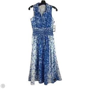 Dress Party Midi By Taylor In Blue & White. Size: 2