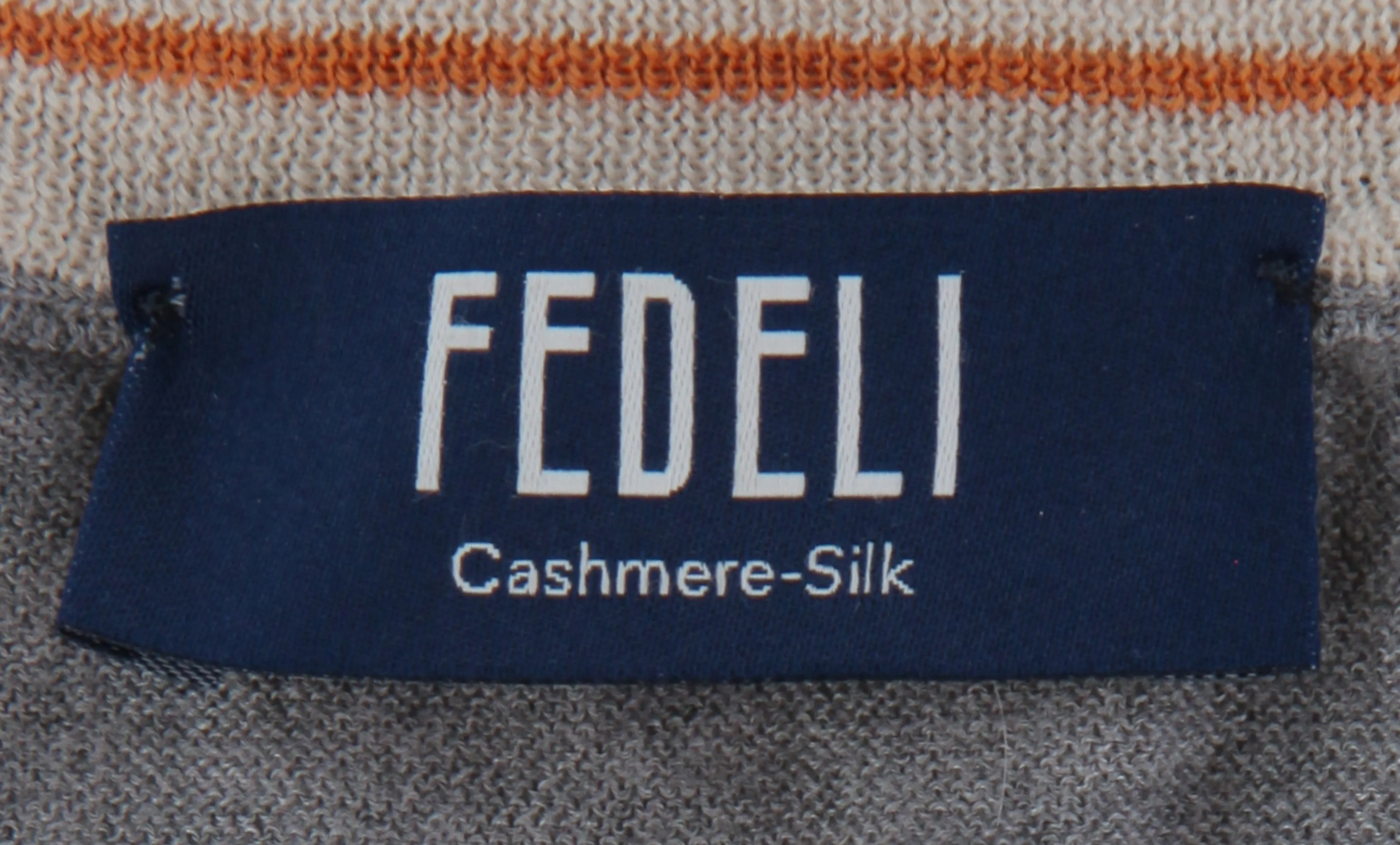 Fedeli Gray V-Neck Sweater