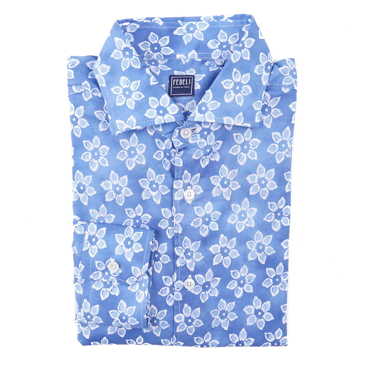 Fedeli Lightweight Printed Cotton Shirt