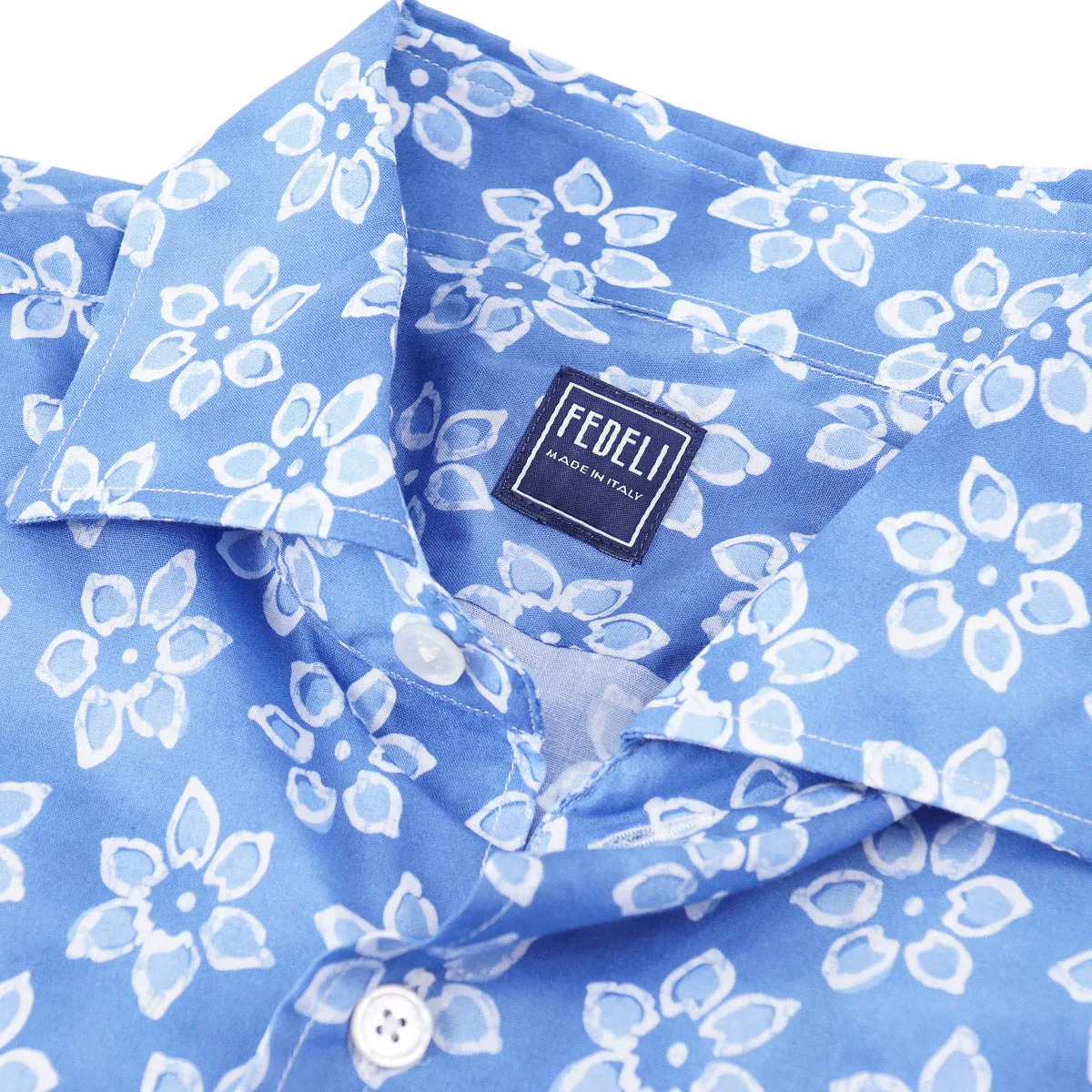Fedeli Lightweight Printed Cotton Shirt