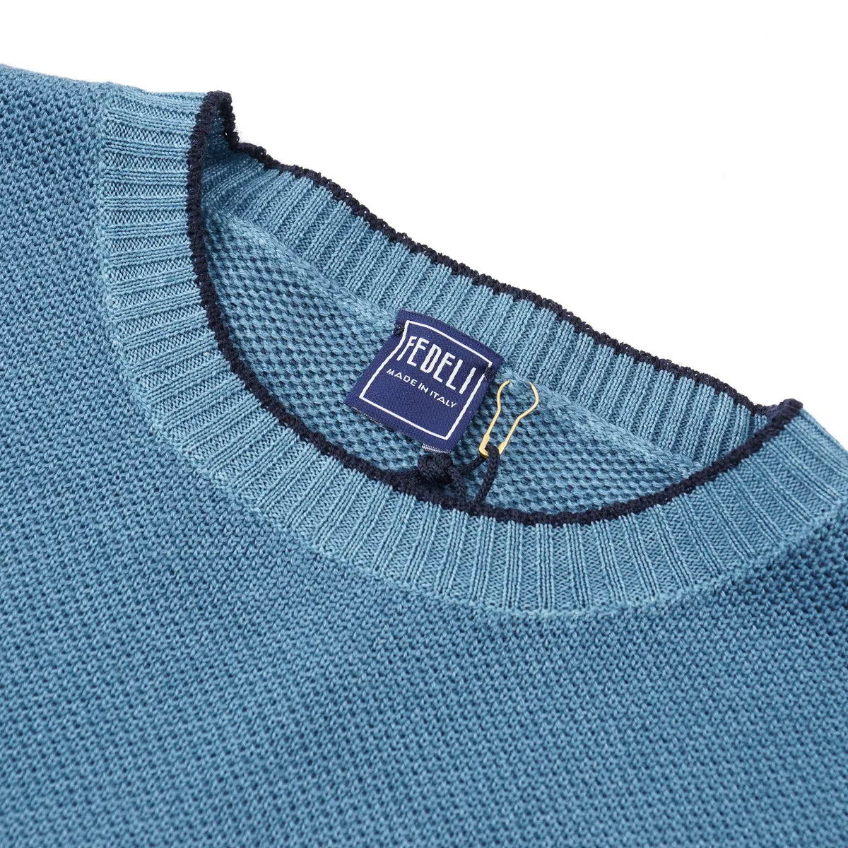 Fedeli Pique Knit Merino Wool Sweater