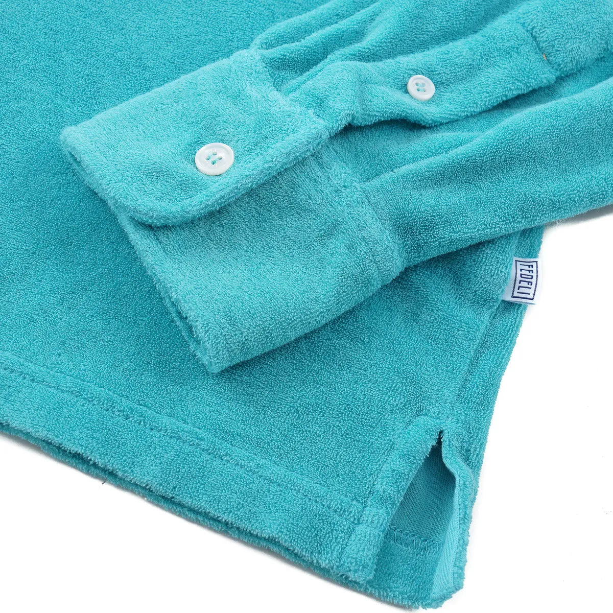 Fedeli Terry Cotton Longsleeve Polo