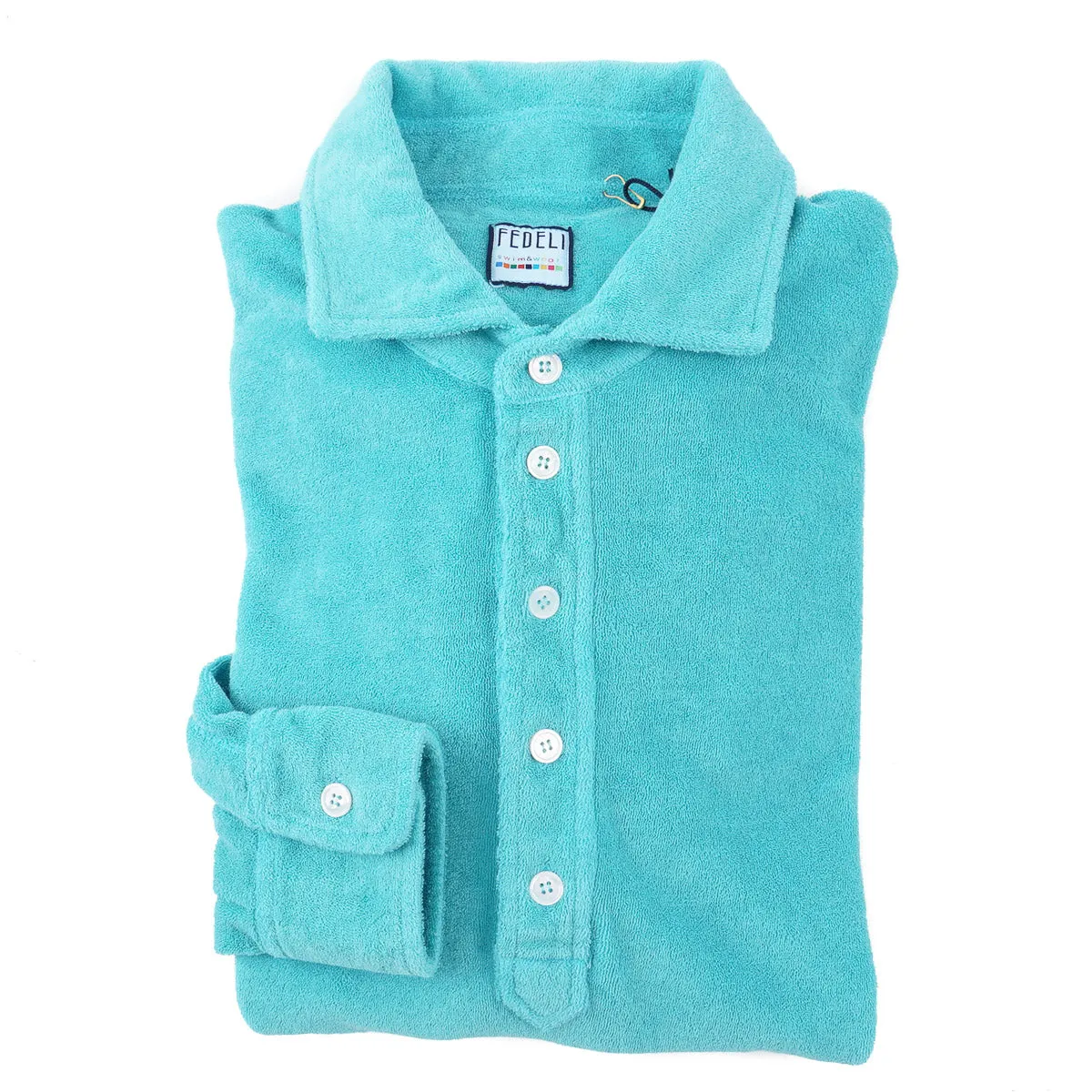 Fedeli Terry Cotton Longsleeve Polo