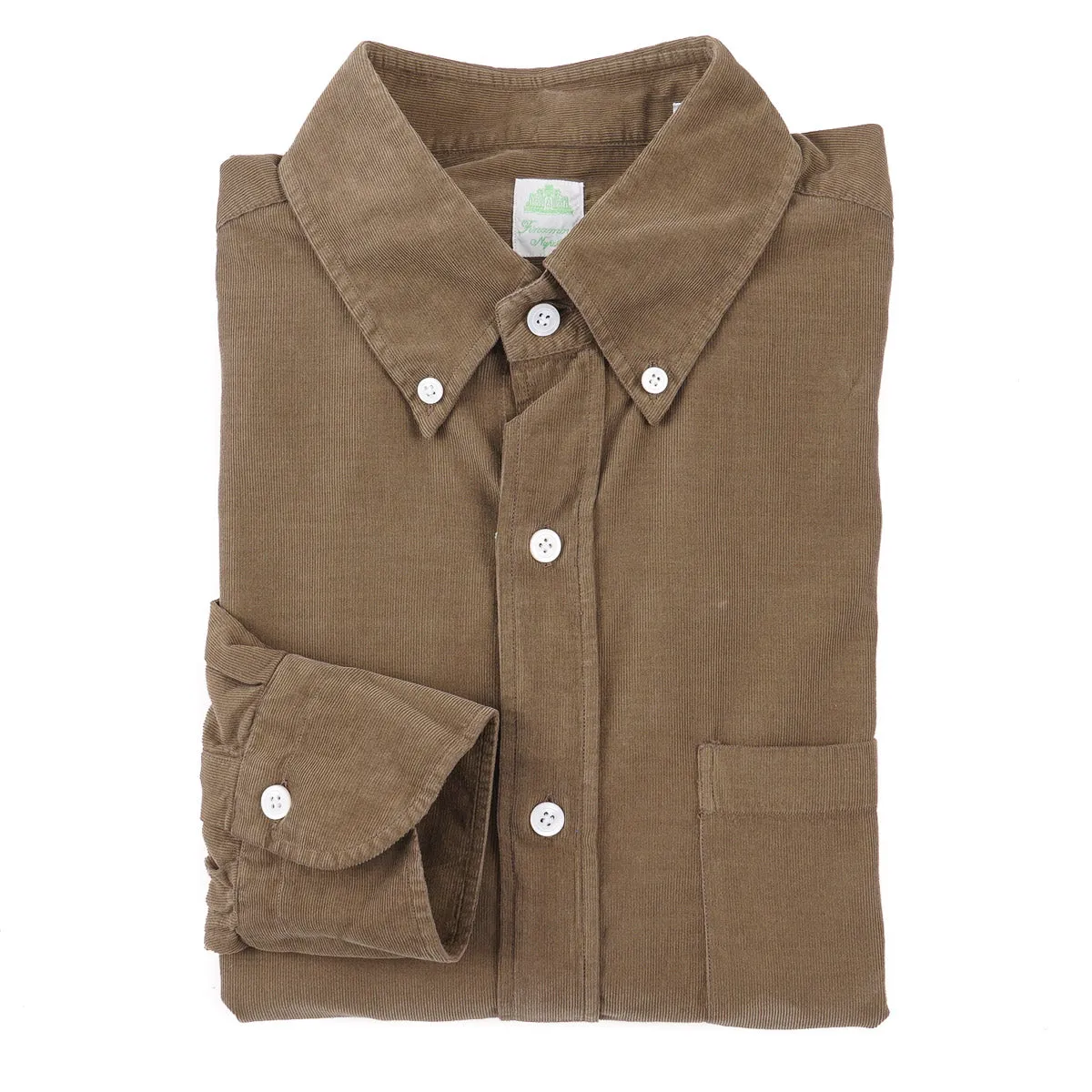 Finamore Corduroy Cotton Dress Shirt