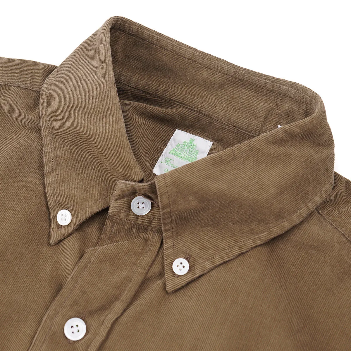 Finamore Corduroy Cotton Dress Shirt