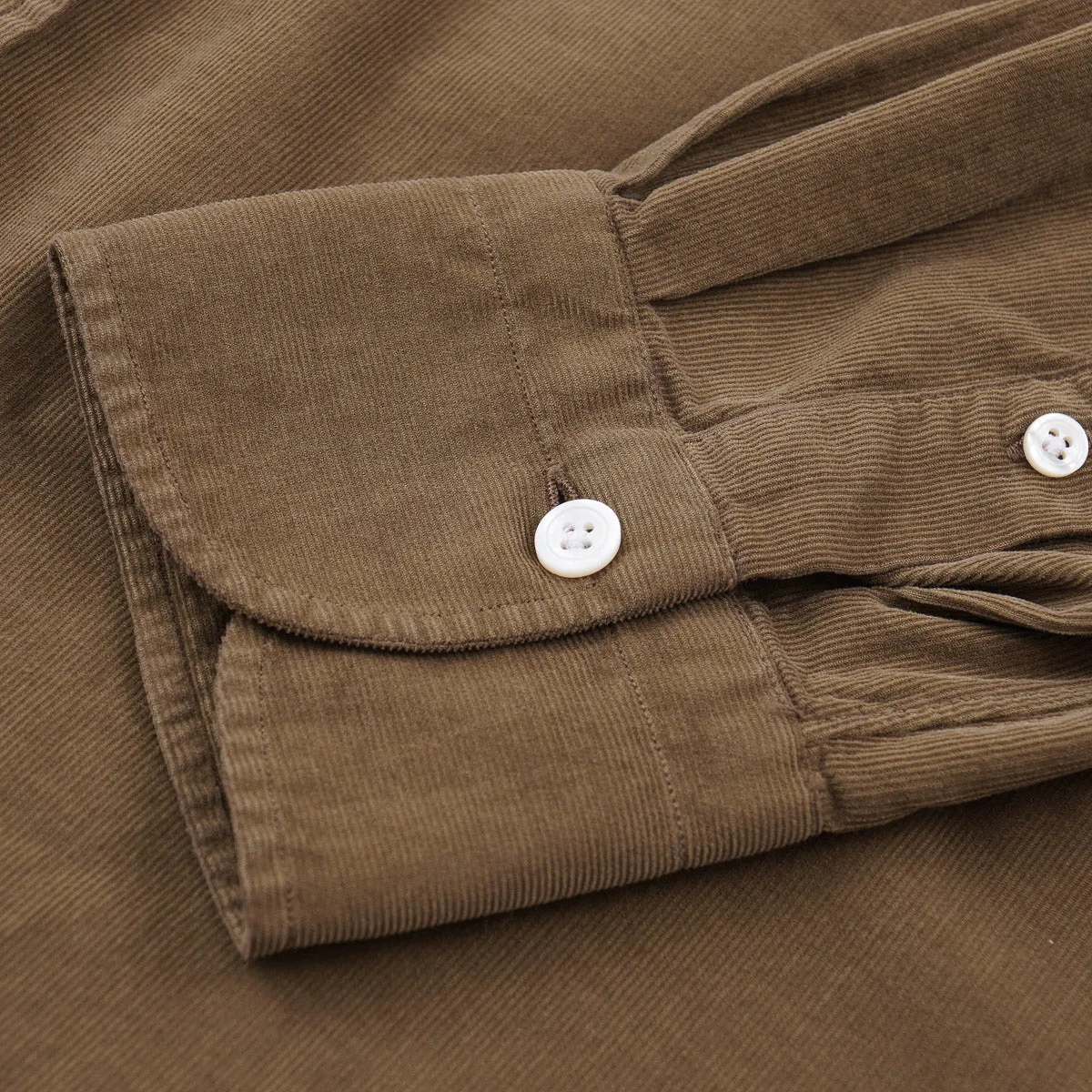 Finamore Corduroy Cotton Dress Shirt
