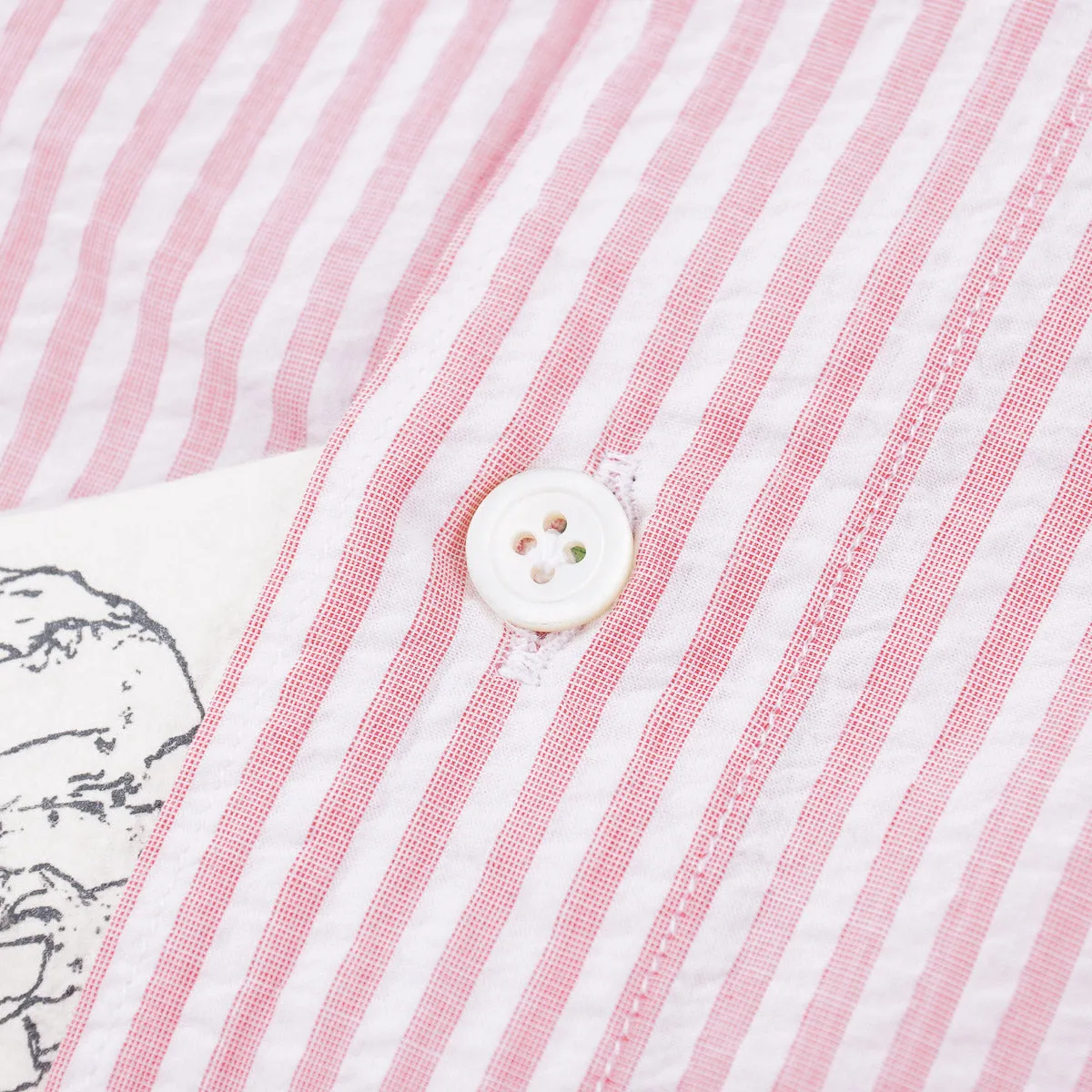 Finamore Lightweight Seersucker Dress Shirt