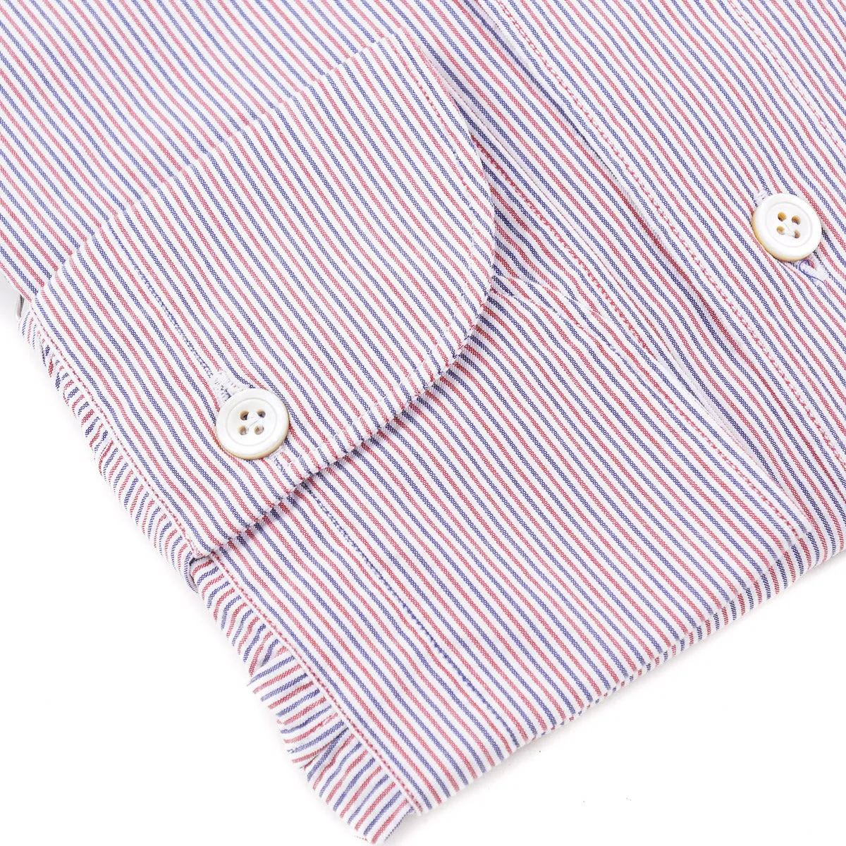 Finamore Woven Stripe Cotton Dress Shirt