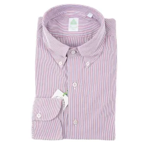 Finamore Woven Stripe Cotton Dress Shirt