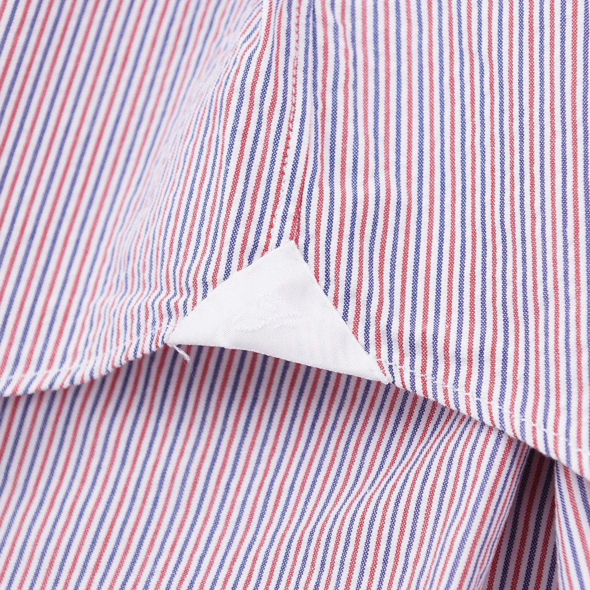 Finamore Woven Stripe Cotton Dress Shirt