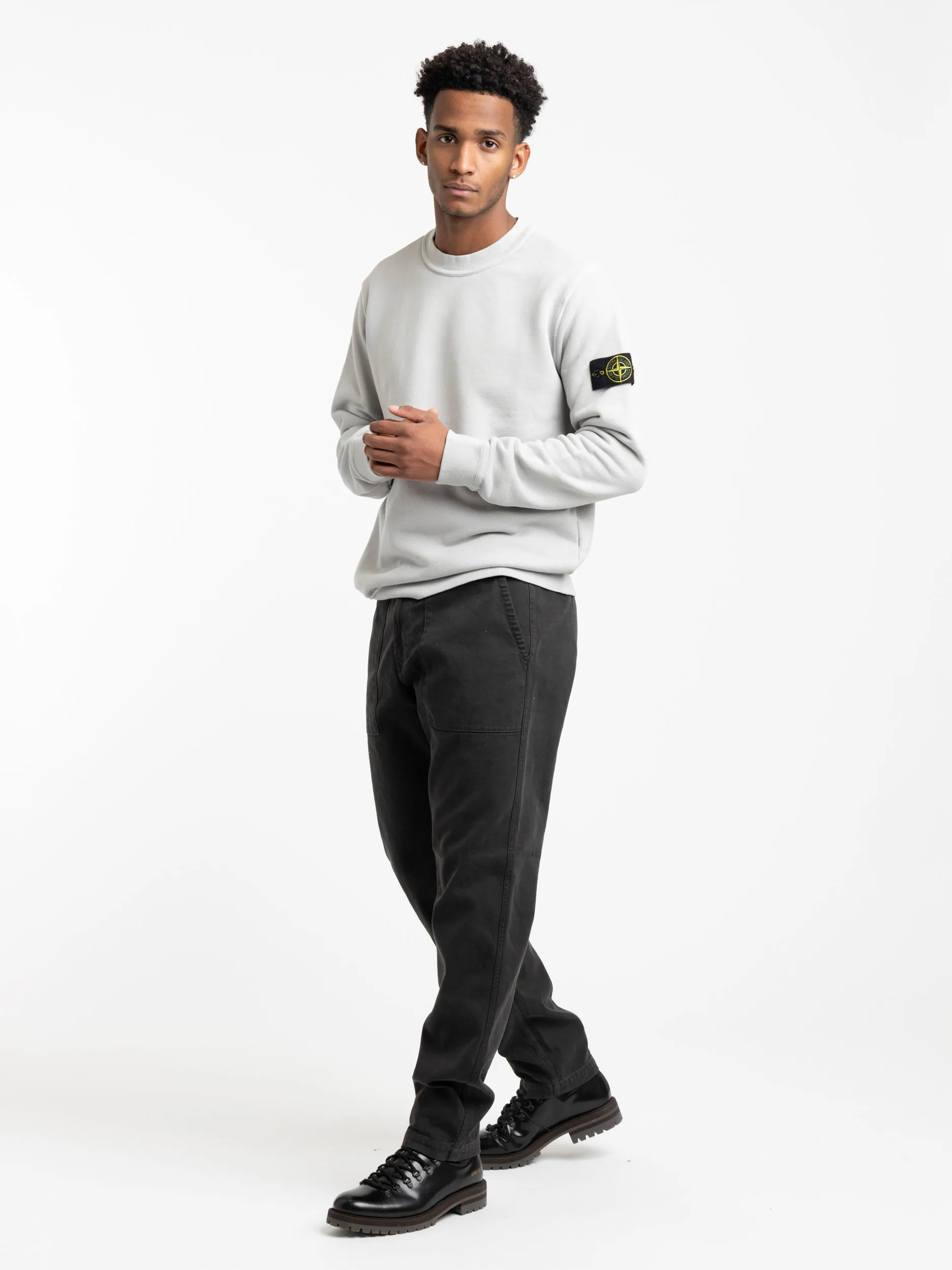 Grey Heavy Cotton Jersey Sweatshirt