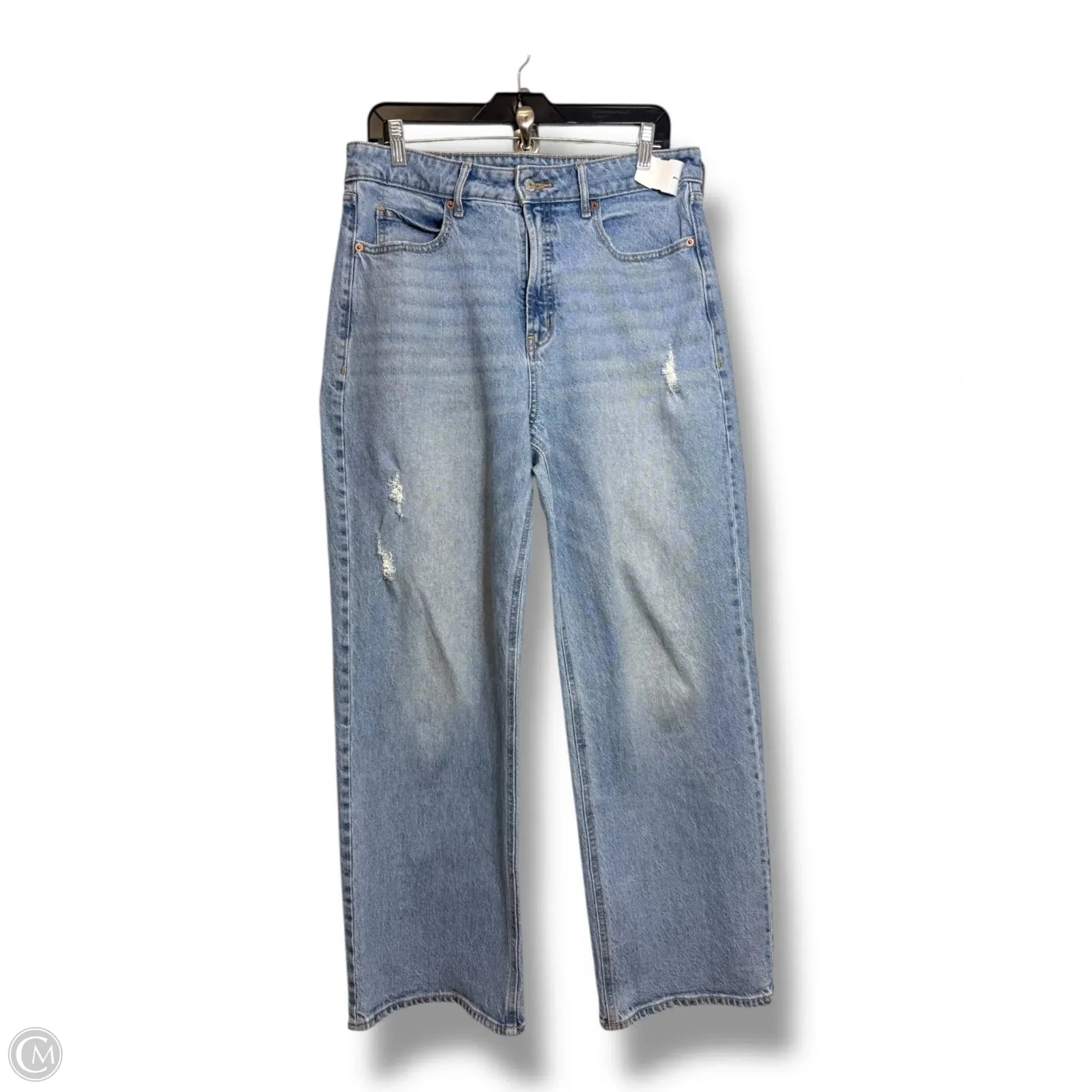 High rise Jeans Wide Leg By Old Navy In Blue Denim. Size: 12