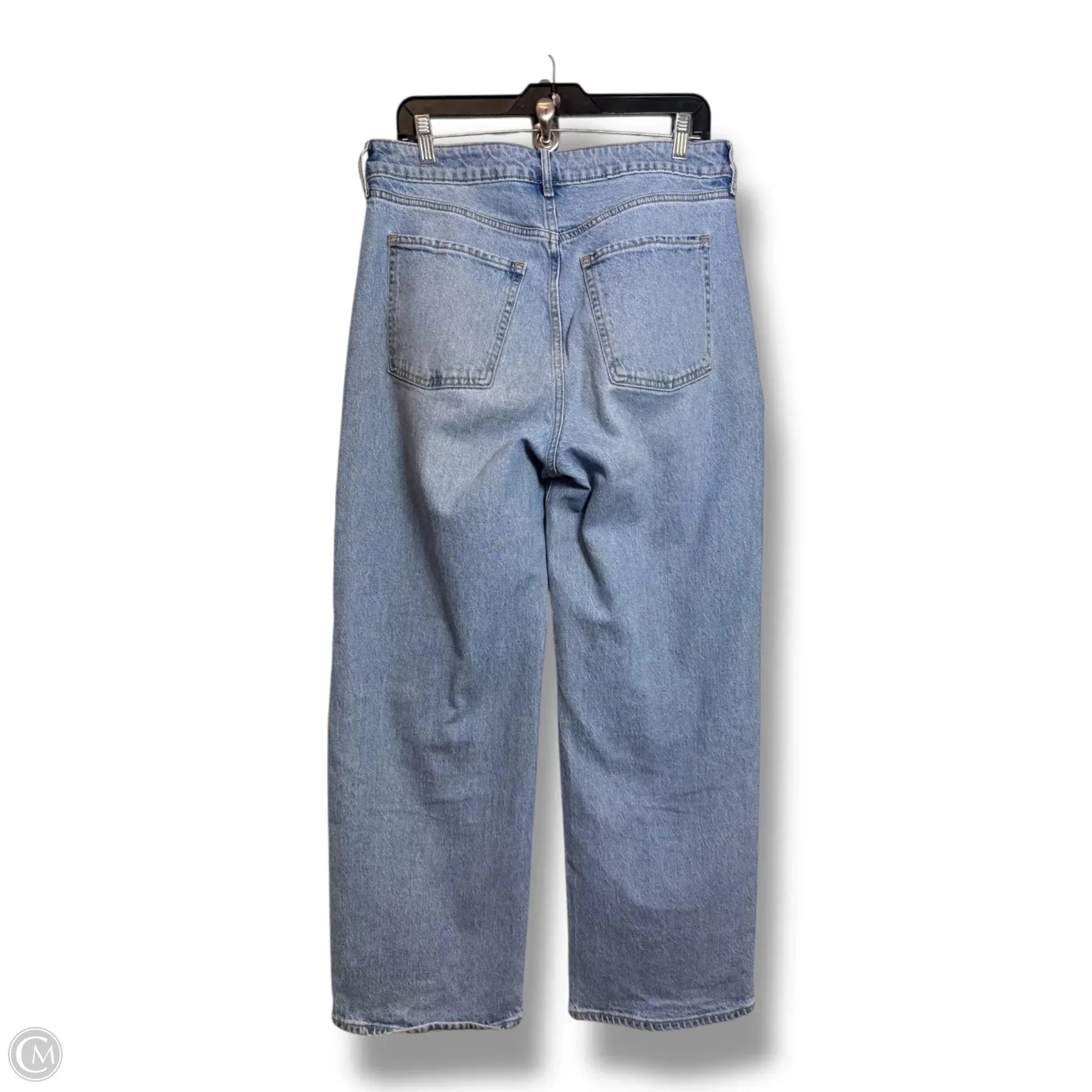 High rise Jeans Wide Leg By Old Navy In Blue Denim. Size: 12